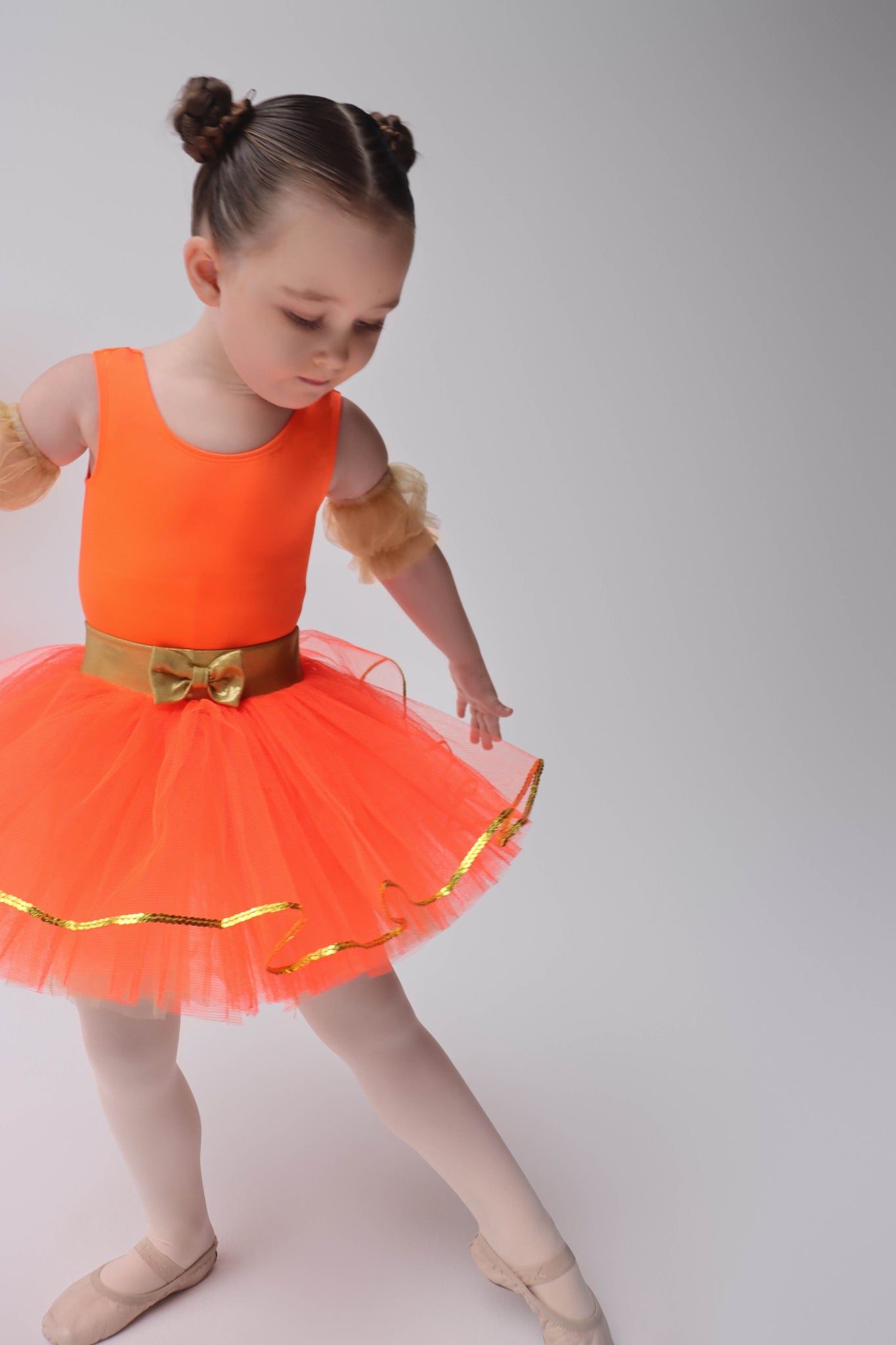orange ballet dress Orange Ballet Tutu Dress: Handmade Performance Dancewear