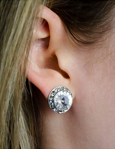 15mm Rhinestone Earrings