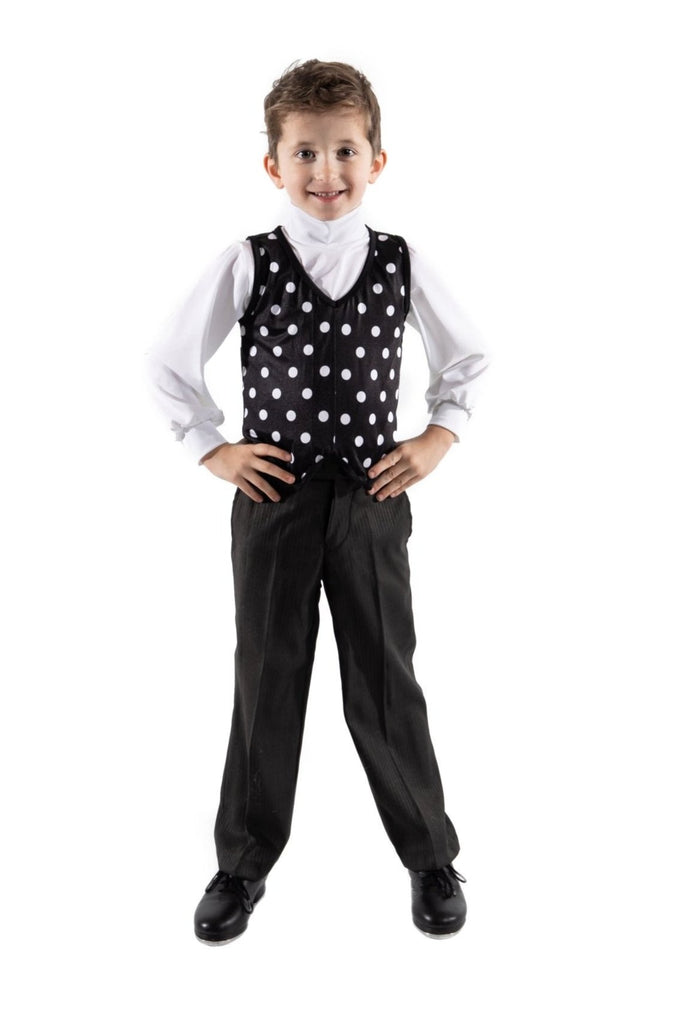 Boys Black Polka Dot Vest – Stardom Dance Costumes