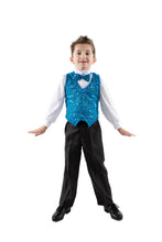 Boys Blue Sequin Vest - Stardom Dance Costumes