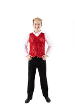 Boys Red Sequin Vest - Stardom Dance Costumes